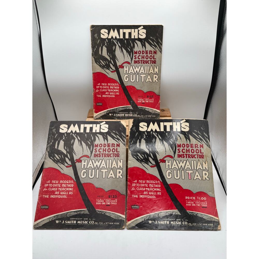 Lot 3 Vintage 1935 Smith's Modern School Instructor/ Hawaiian Guitar Sheet Music